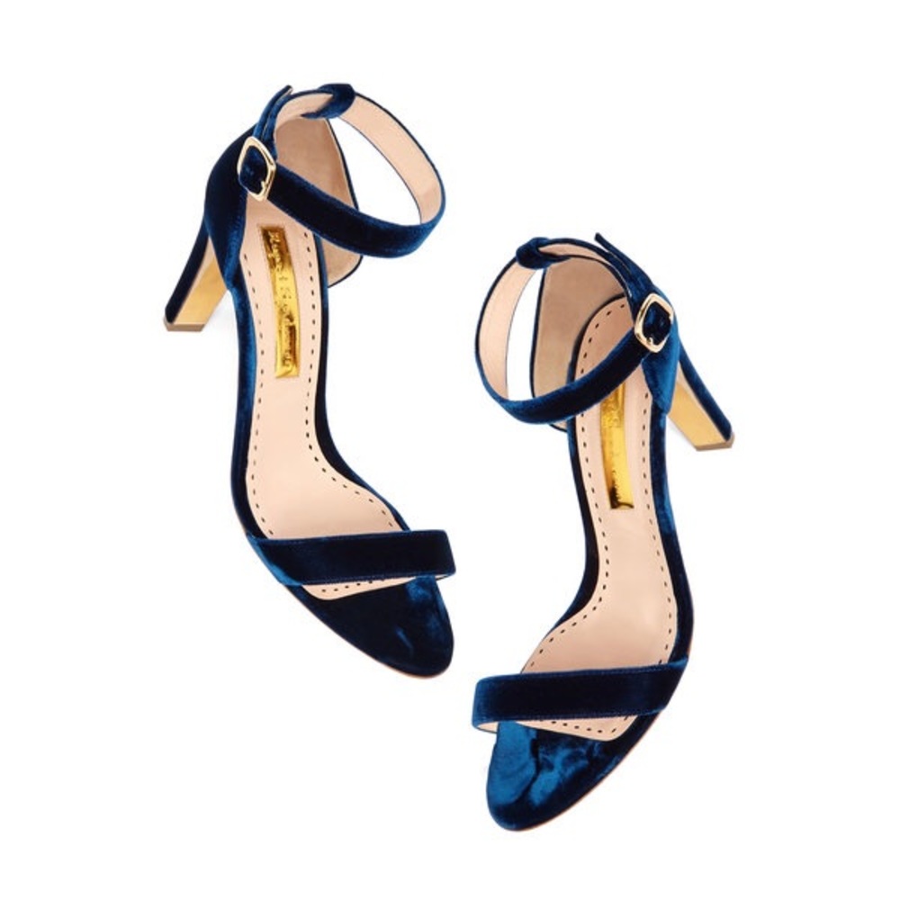 ❤️❤️SOLD❤️❤️Rupert Sanderson Heels in Blue Velvet